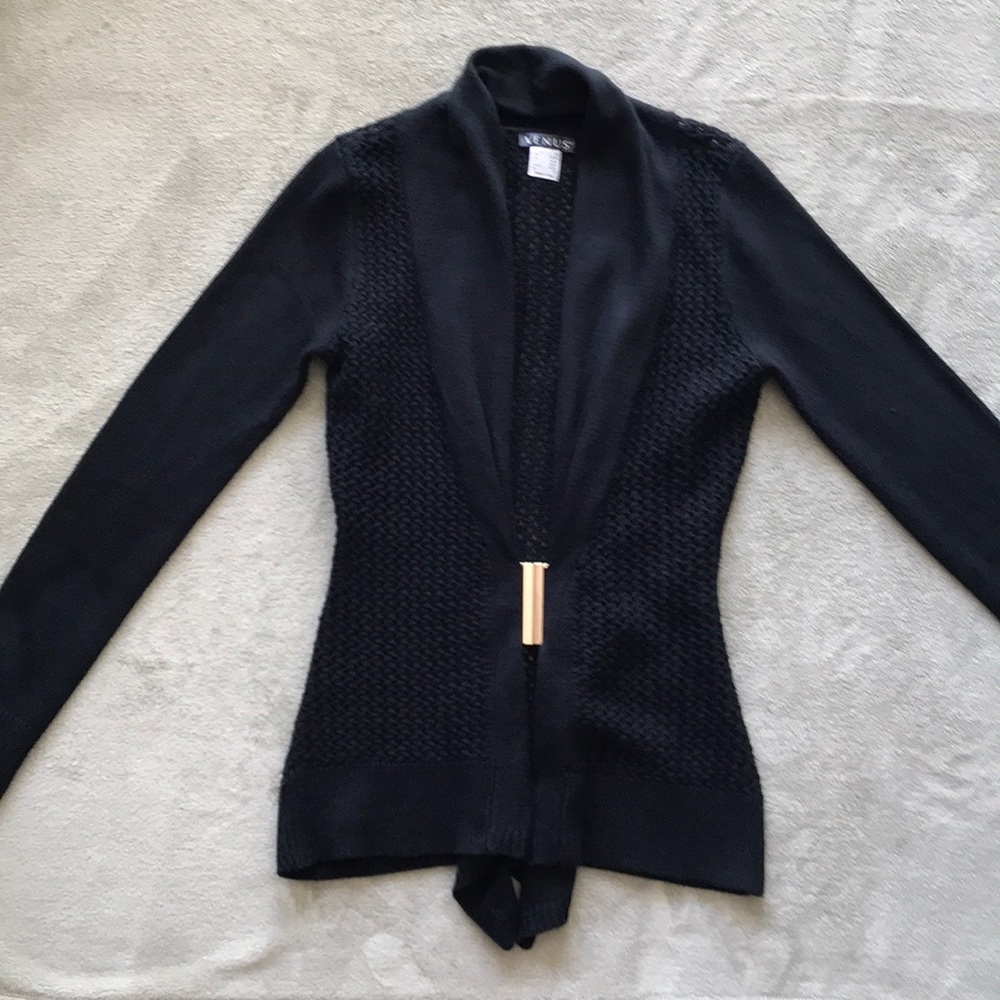 Black knit cardigan